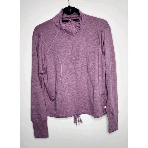 Apana Jackets & Blazers - Apana Quarter Zip  Long Sleeve Purple Pullover Yoga Jacket Size L